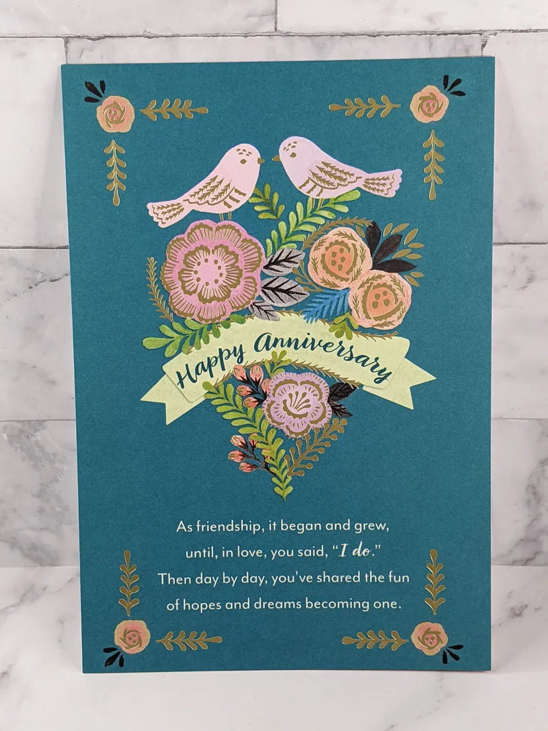 Blessings Overflow Anniversary Card