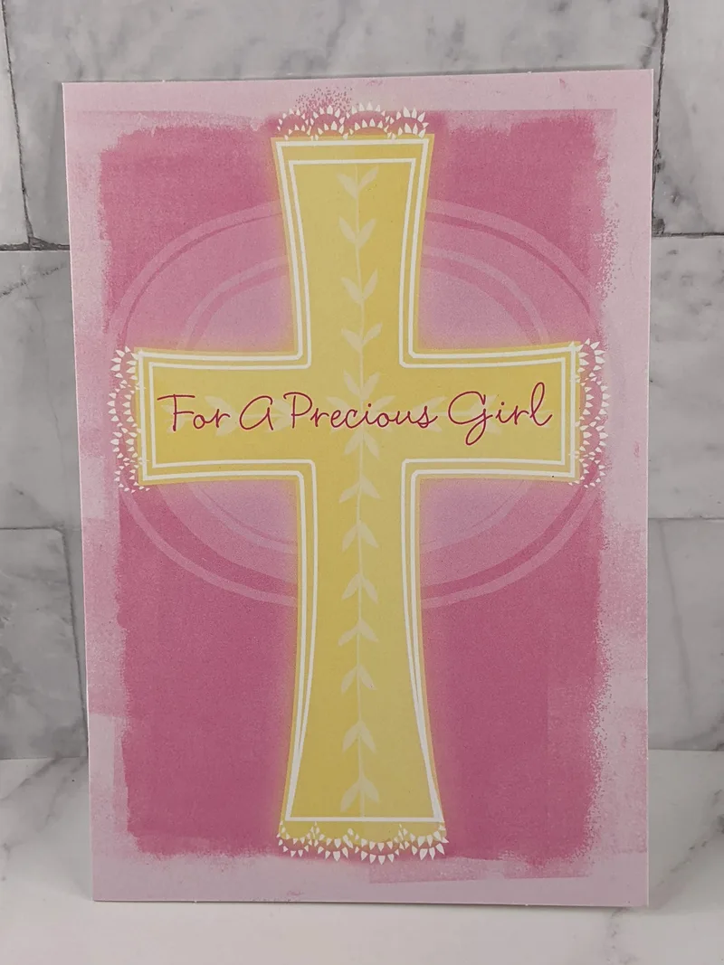 Precious Girl Christening Card