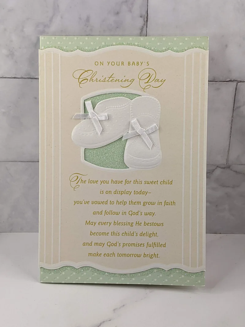 Baby's Christening Day Card