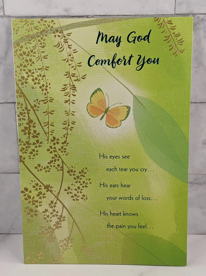 May God Comfort You Sympathy Card
