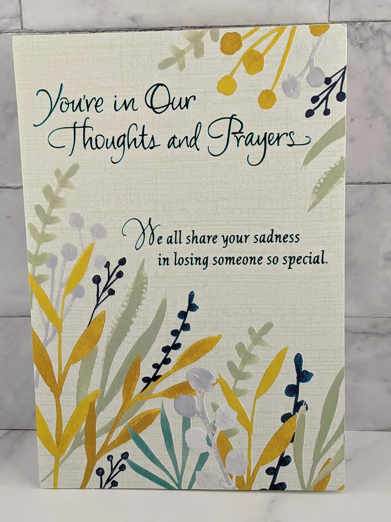 In Our Prayers Sympathy Card