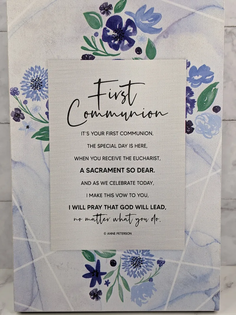 First Communion Plaque