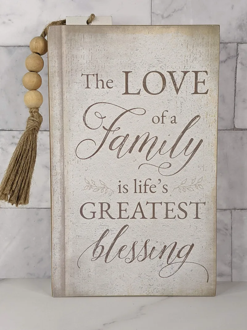Love of Family Book Decor