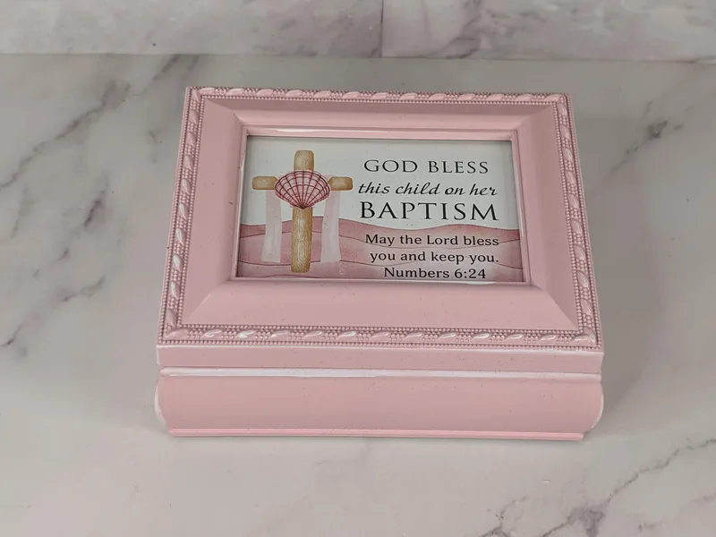 Girl Baptism Keepsake Box