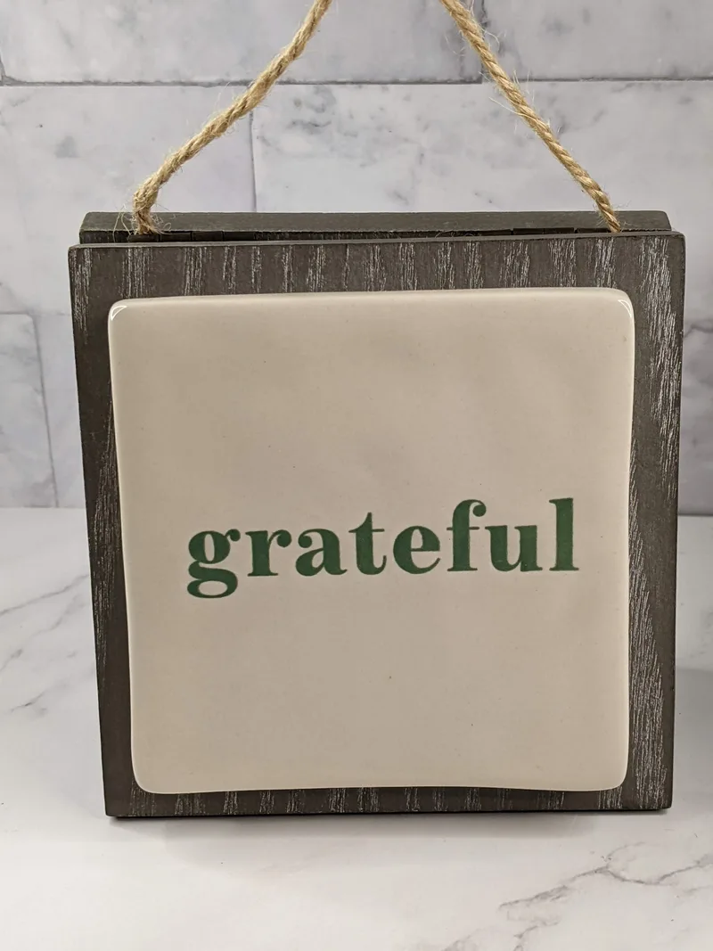 Grateful Standing Tile Plaque to Personalize