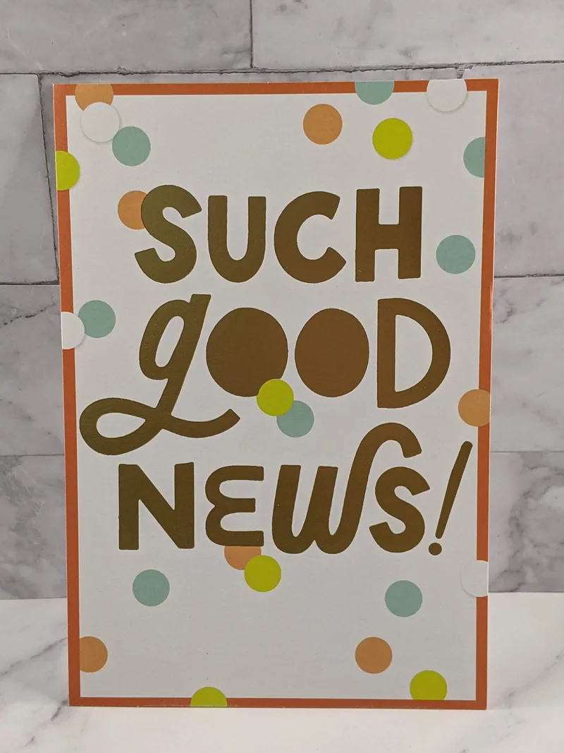 Such Good News Congratulations Card