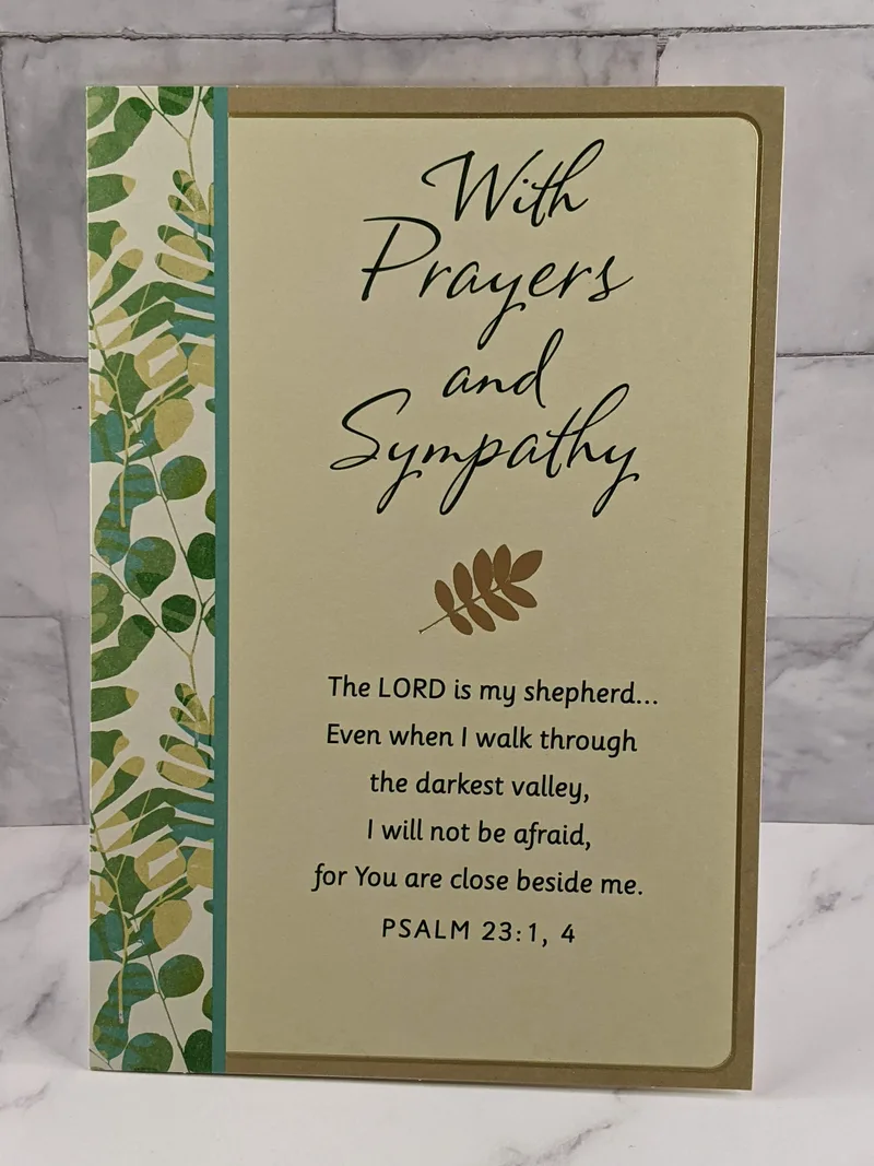 With Prayers Sympathy Card