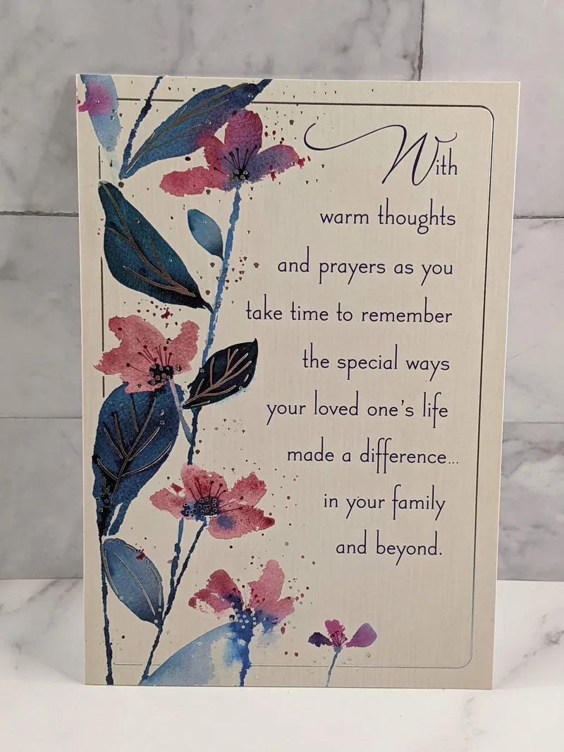 Prayers in Your Loss Sympathy Card