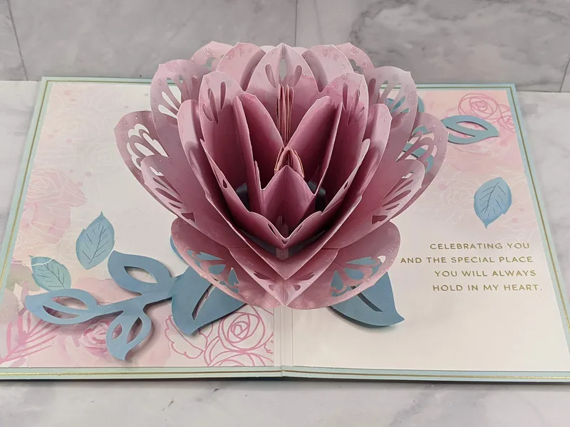 Love You Pop-Up Flower Card