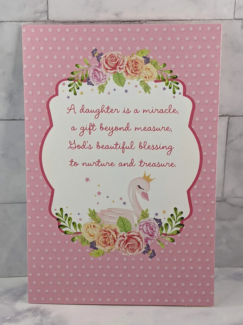 Treasured Daughter Baby Congrats Card