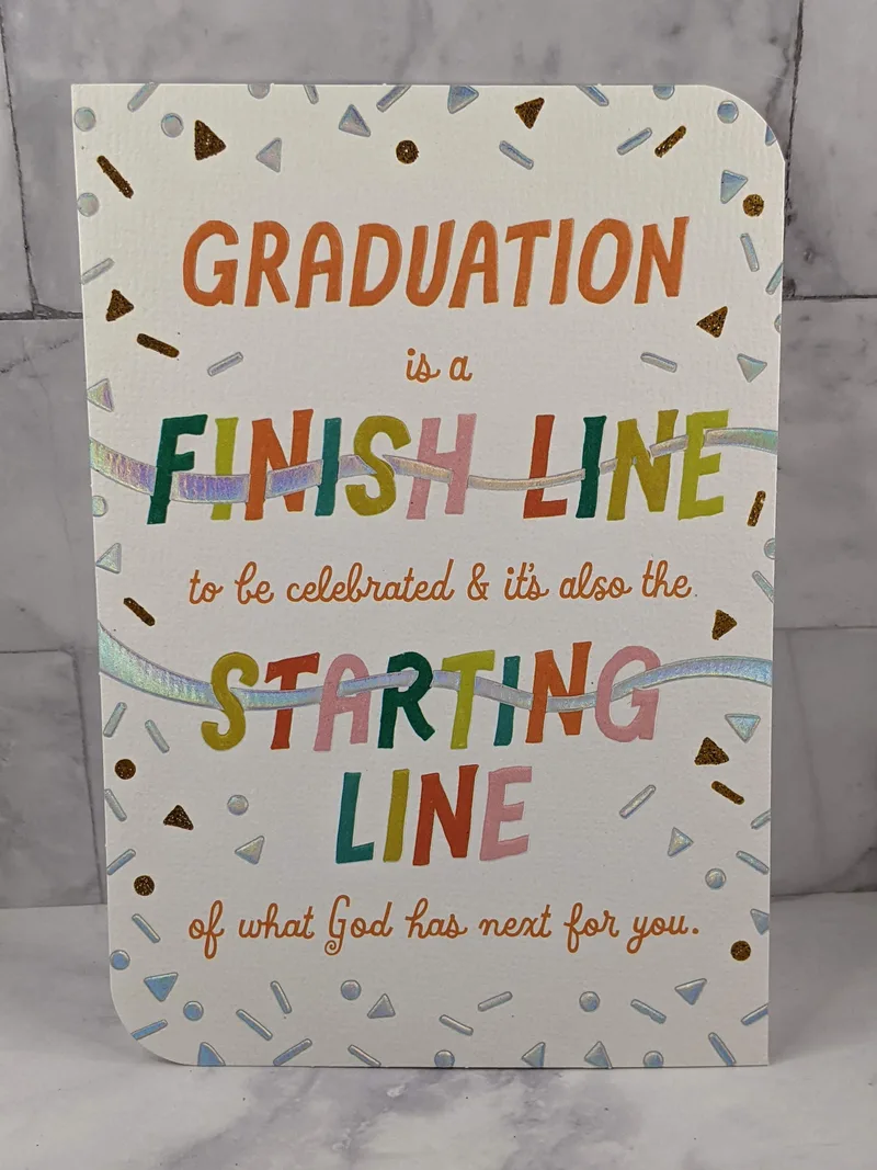 Graduation Finish Line Card