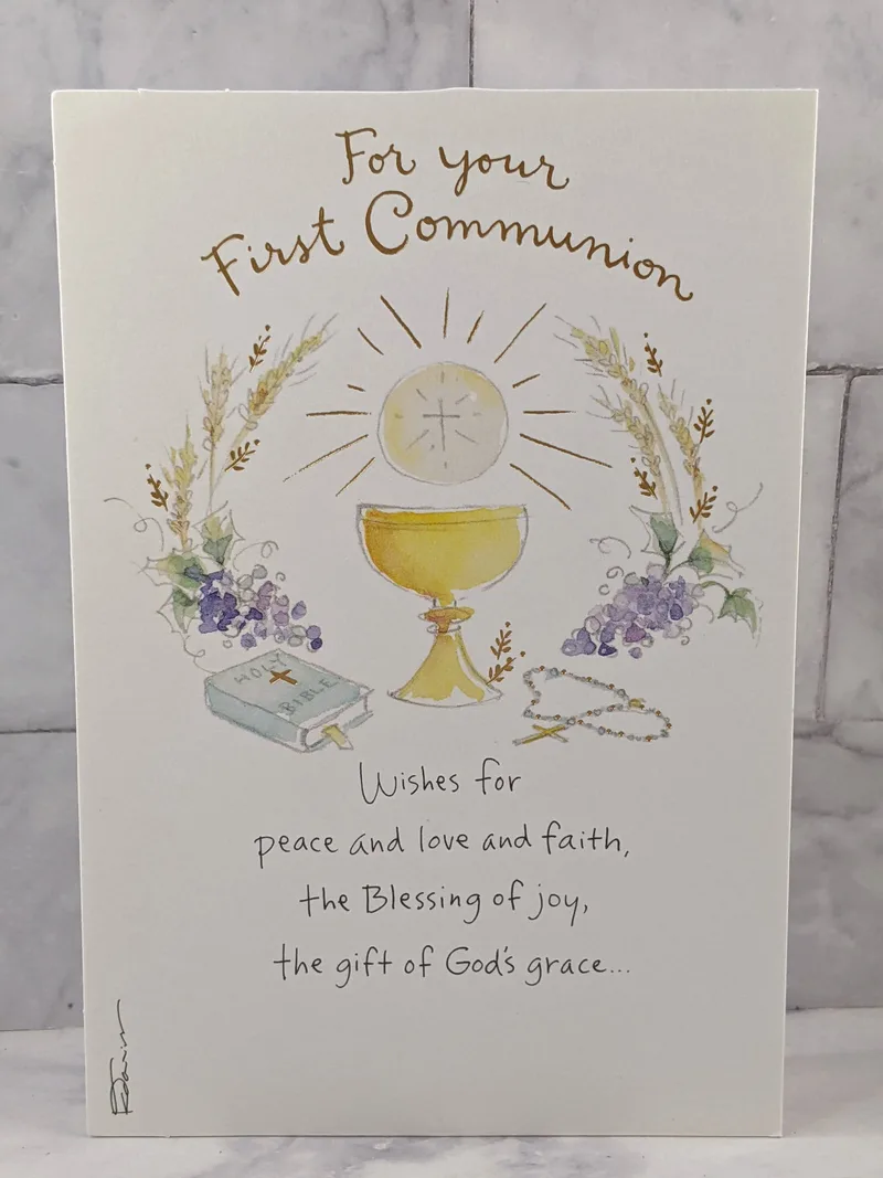 God is with You First Communion Card