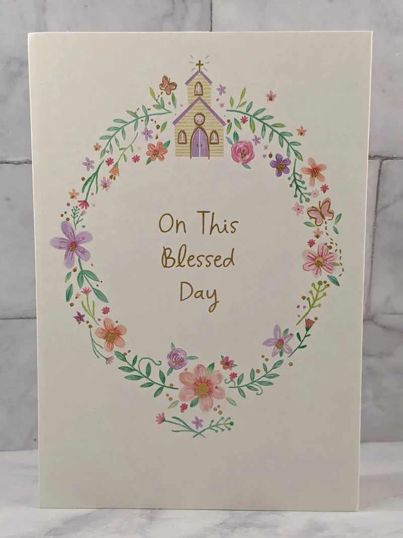 Blessed Day First Communion Card