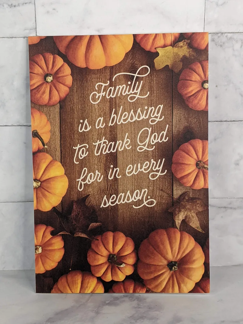 Family Thanksgiving Blessing Card