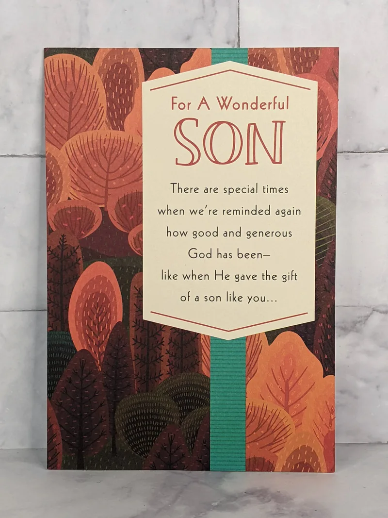 Our Wonderful Son Thanksgiving Card