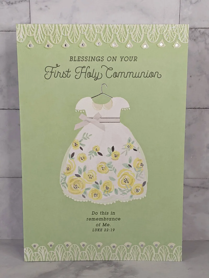 Follow His Way Girl Communion Card