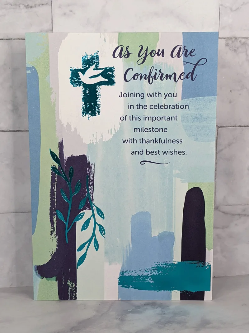 Growing in Faith Congratulations Card