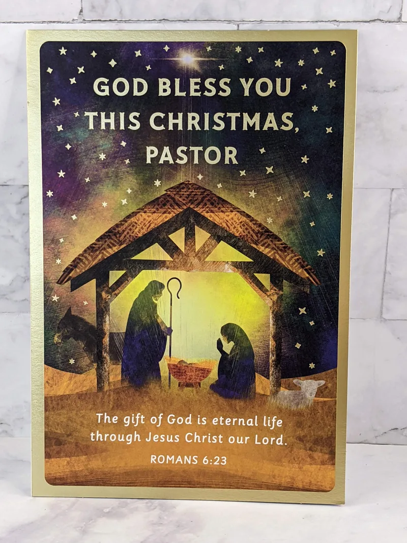 Pastor Blessings Christmas Card