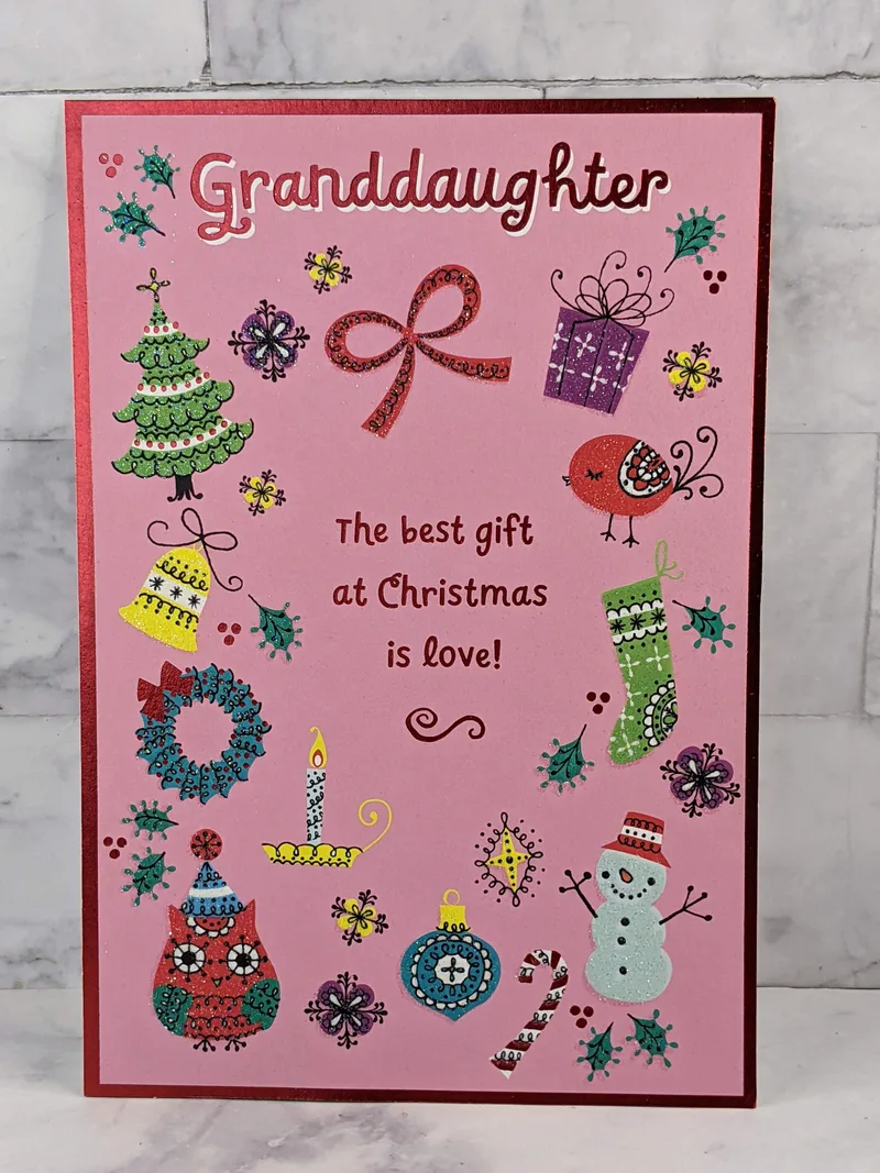 Christmas Love Card for Granddaughter