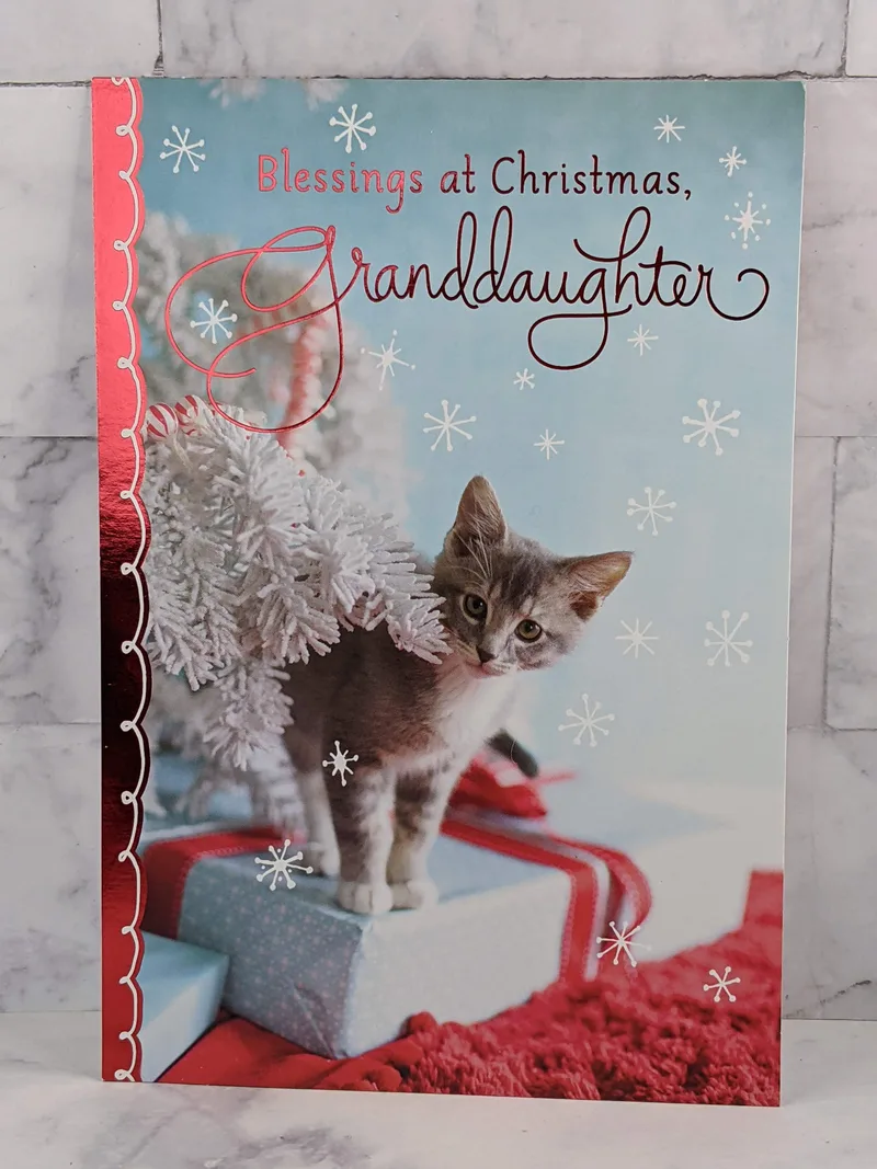 Blessings at Christmas Granddaughter Card