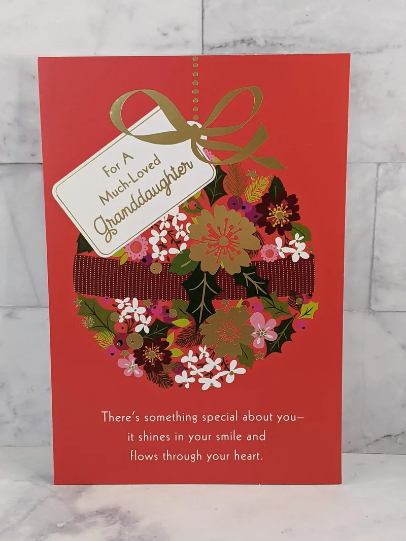 Much Loved Granddaughter Christmas Card