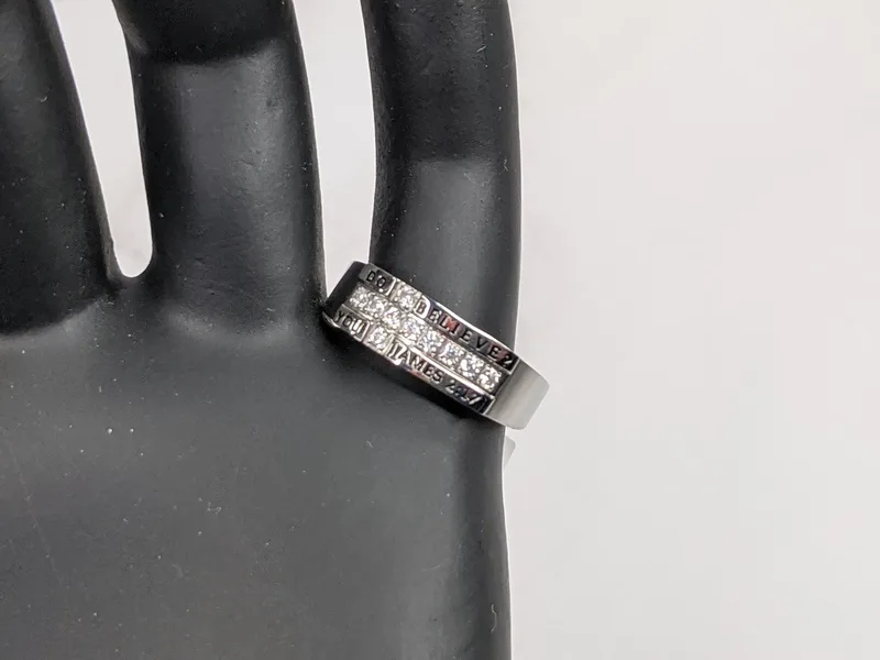 Do You Believe? Crystal Cross Ring