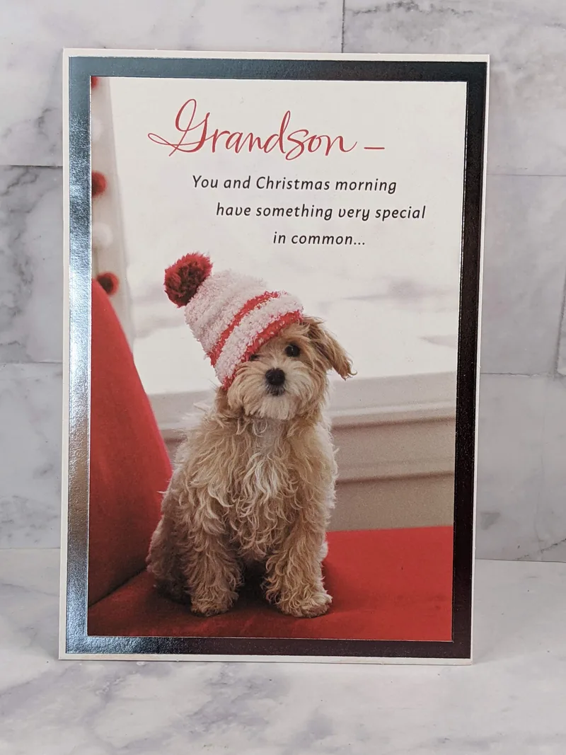 Happy Thoughts of Grandson Christmas Card