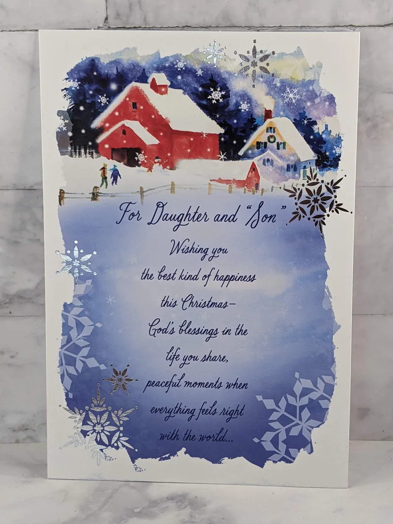 Christmas Card for Daughter and Her Husband