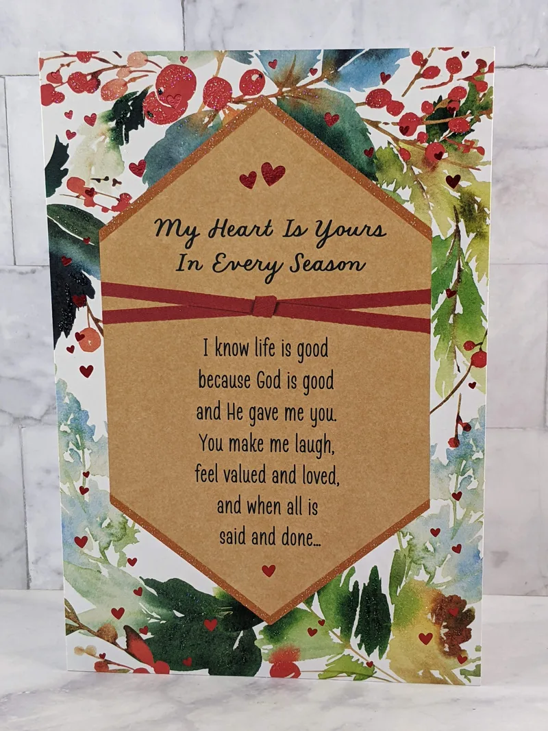 God Gave Me You Christmas Card for Spouse