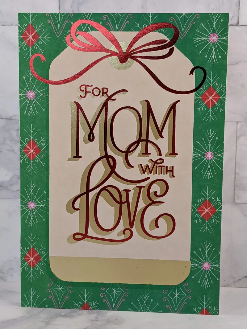 Mom with Love Christmas Card