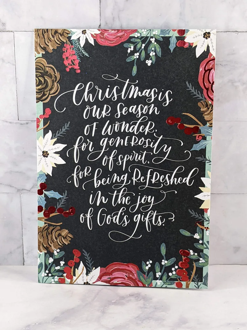His Wondrous Gift Christmas Card