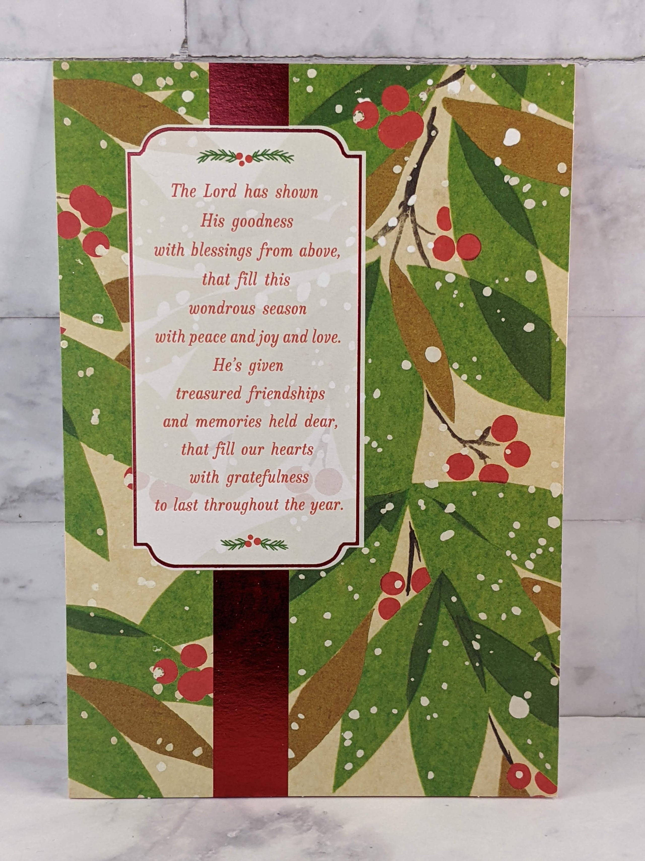 Treasured Friendships Christmas Card