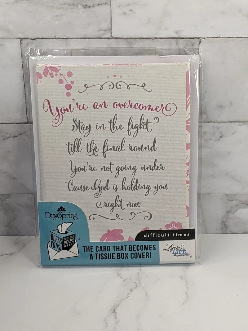 Overcomer Card Tissue Box Cover
