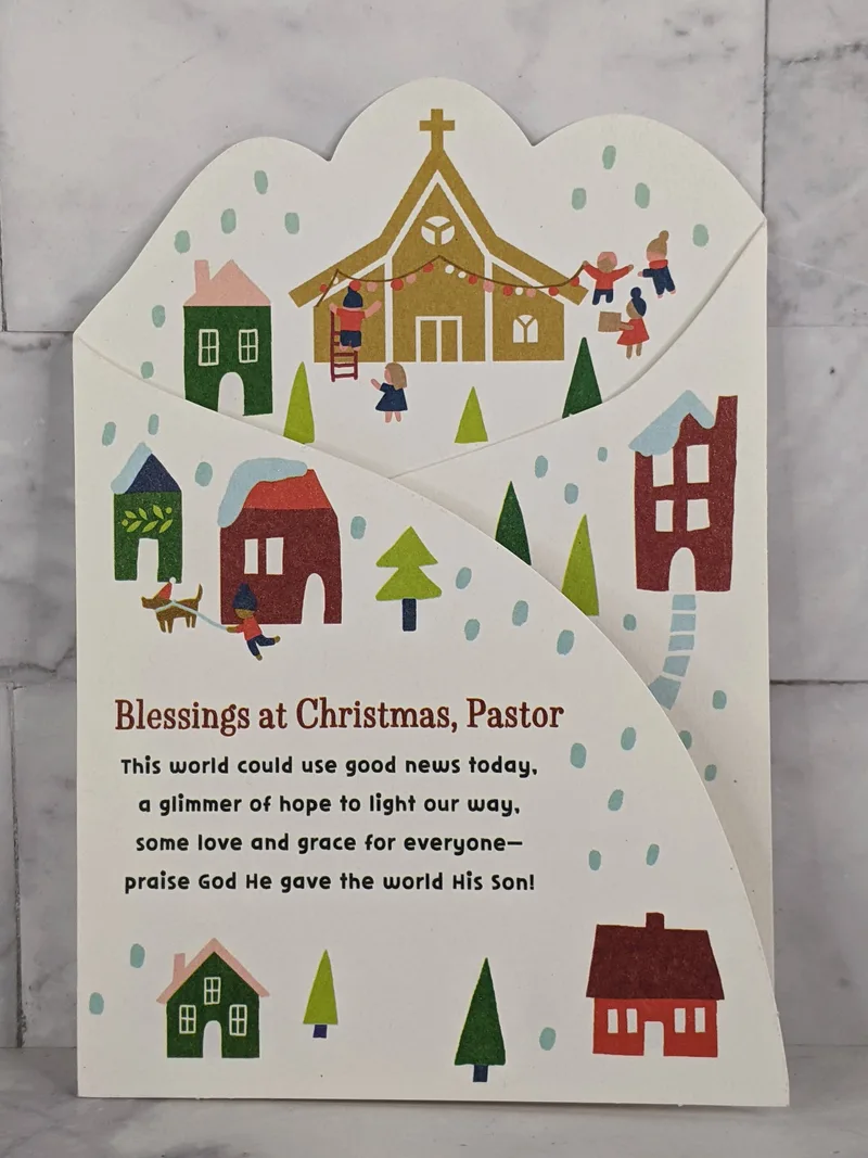 Blessings at Christmas Card for Pastor