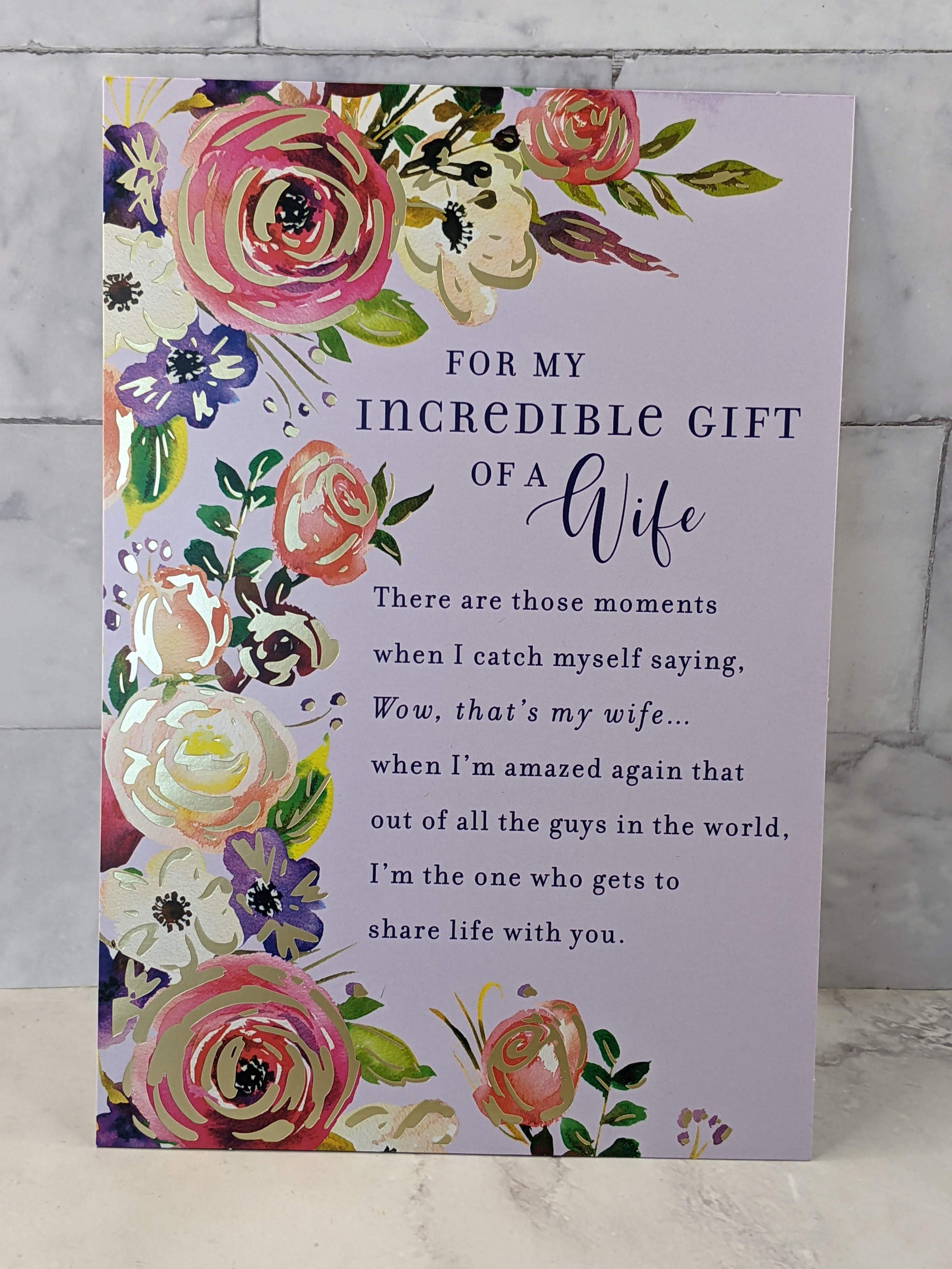 My Incredible Gift Valentine Card for Wife