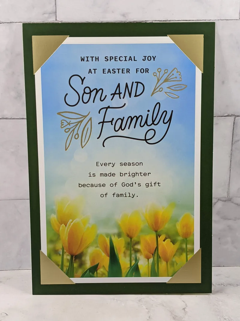 Joy at Easter Card for Son and Family