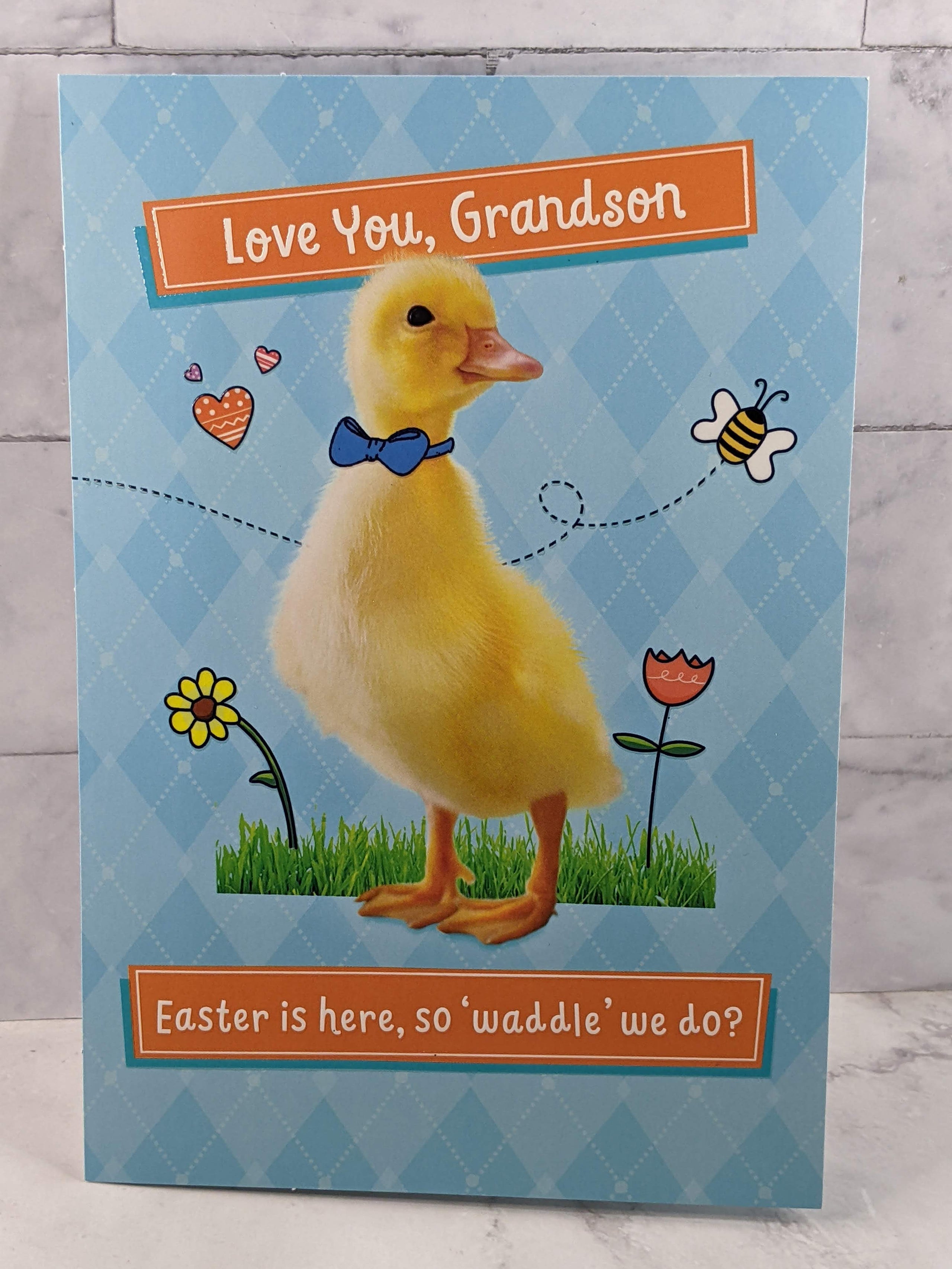 Love You Grandson Easter Card