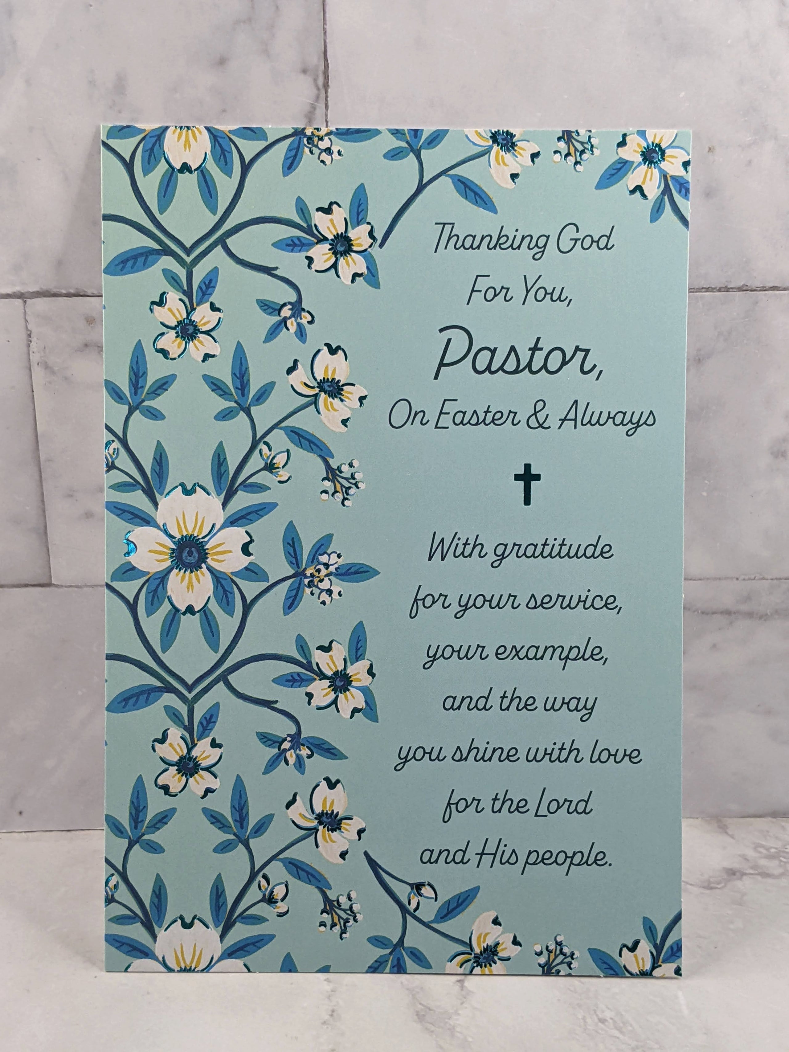 Thankful Easter Card for Pastor