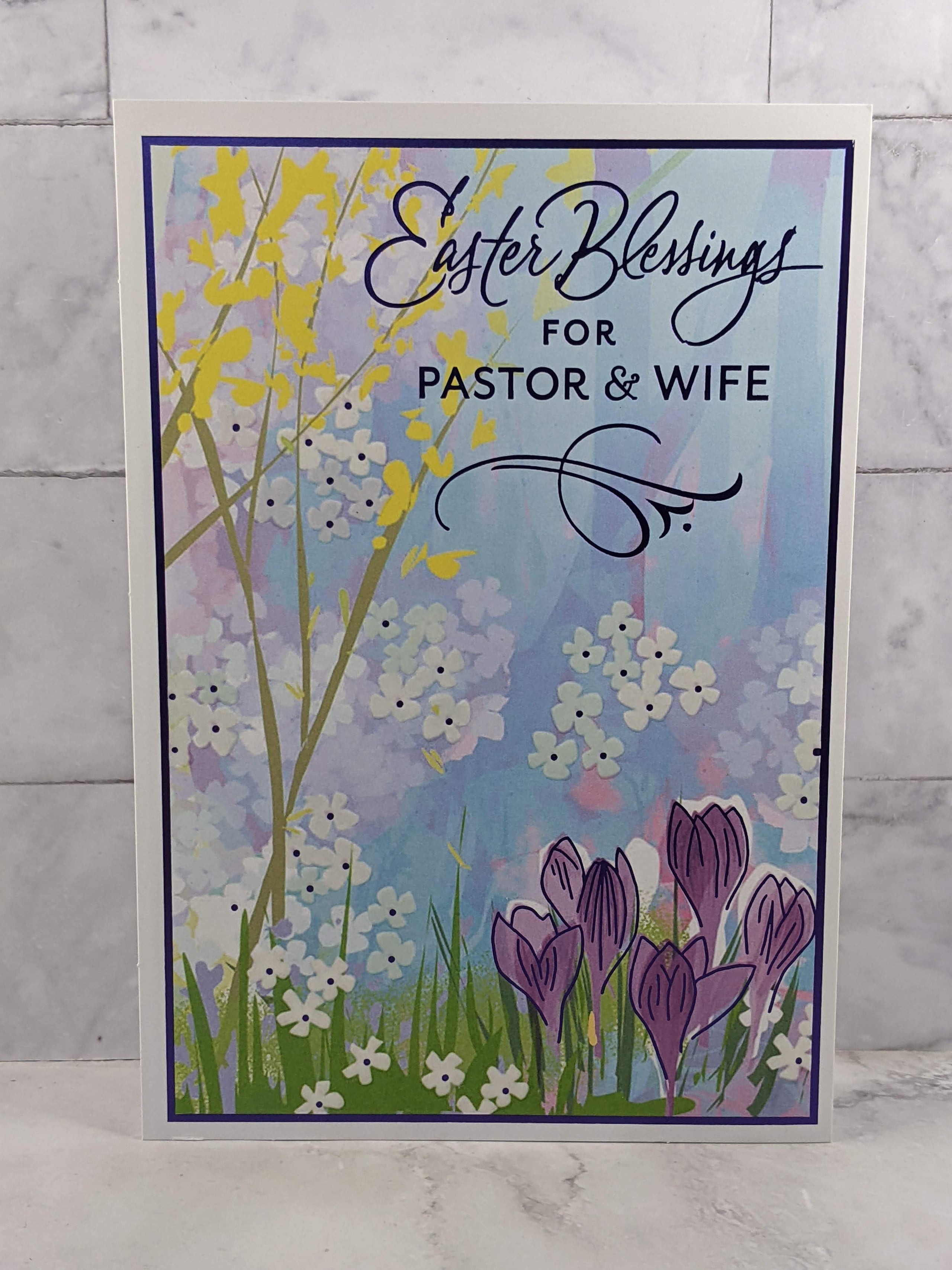 Easter Blessings Card for Pastor and Wife