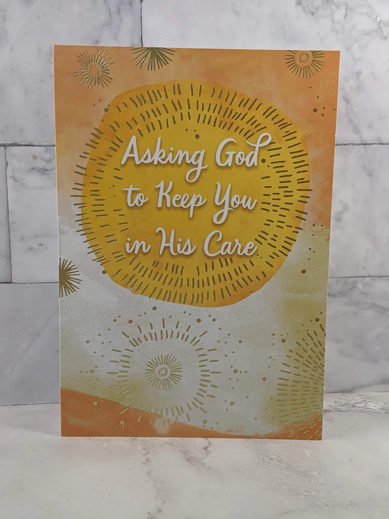 Kept in His Care Get Well Card