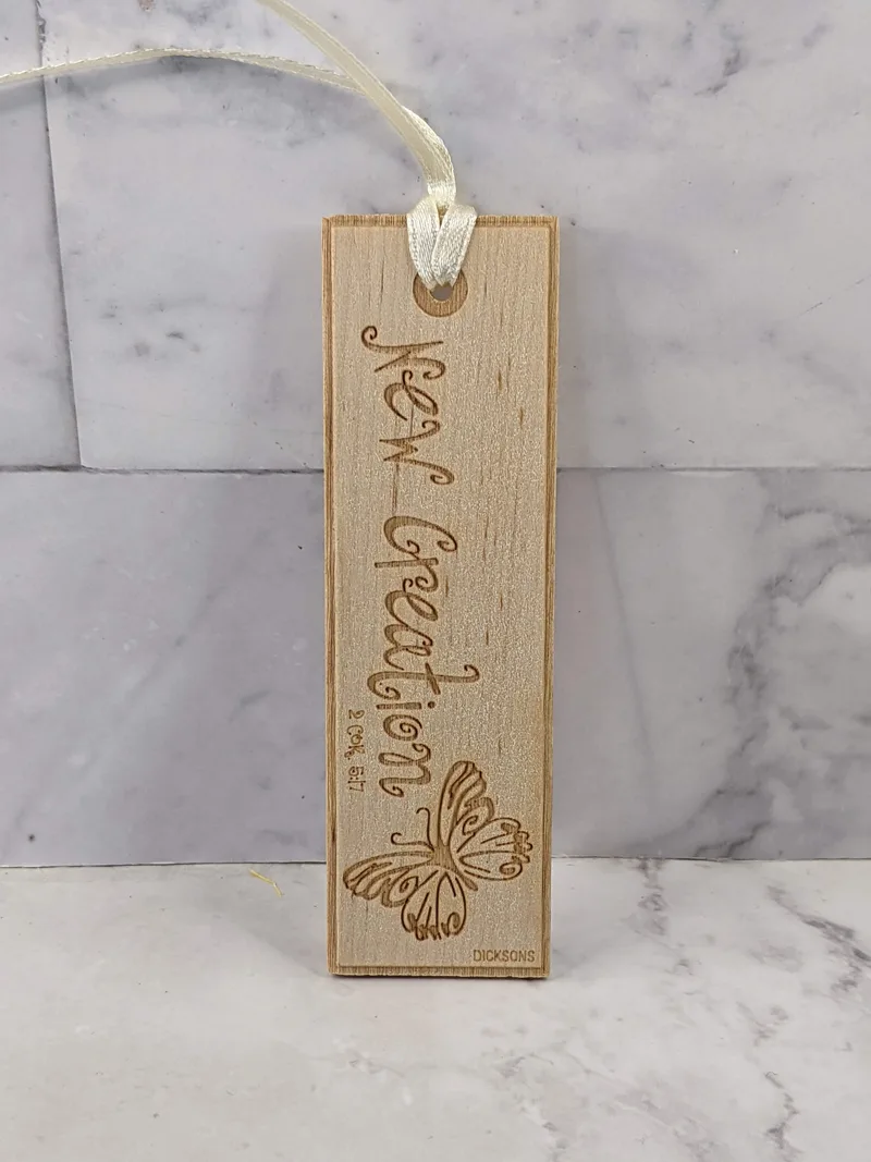 New Creation Wooden Bookmark