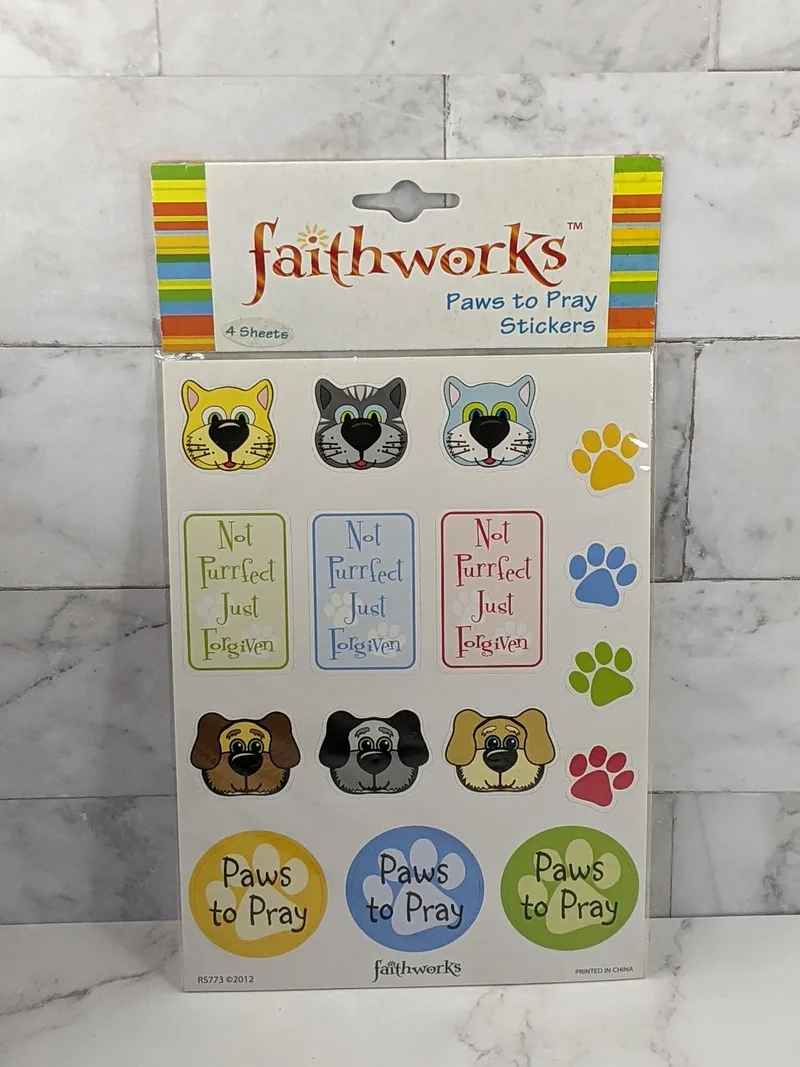 Paws to Pray Stickers