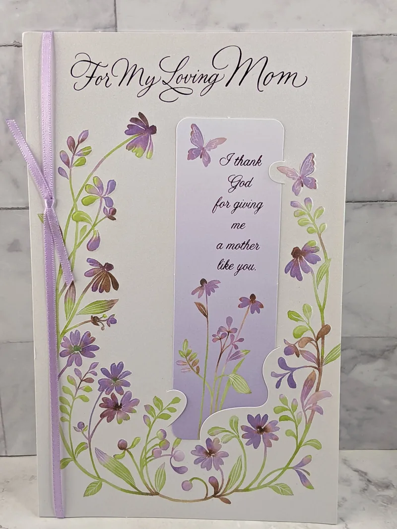 Loving Mom Mother's Day Card with Bookmark
