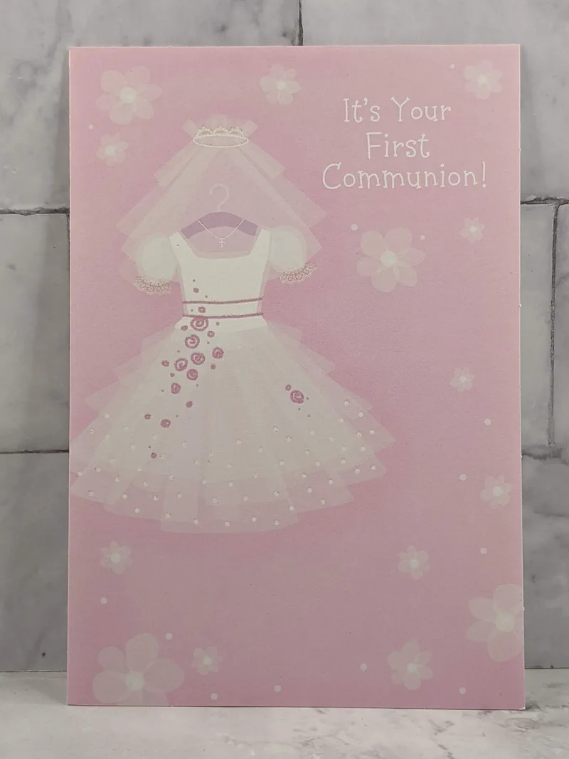 First Communion Congratulations Card for Girl