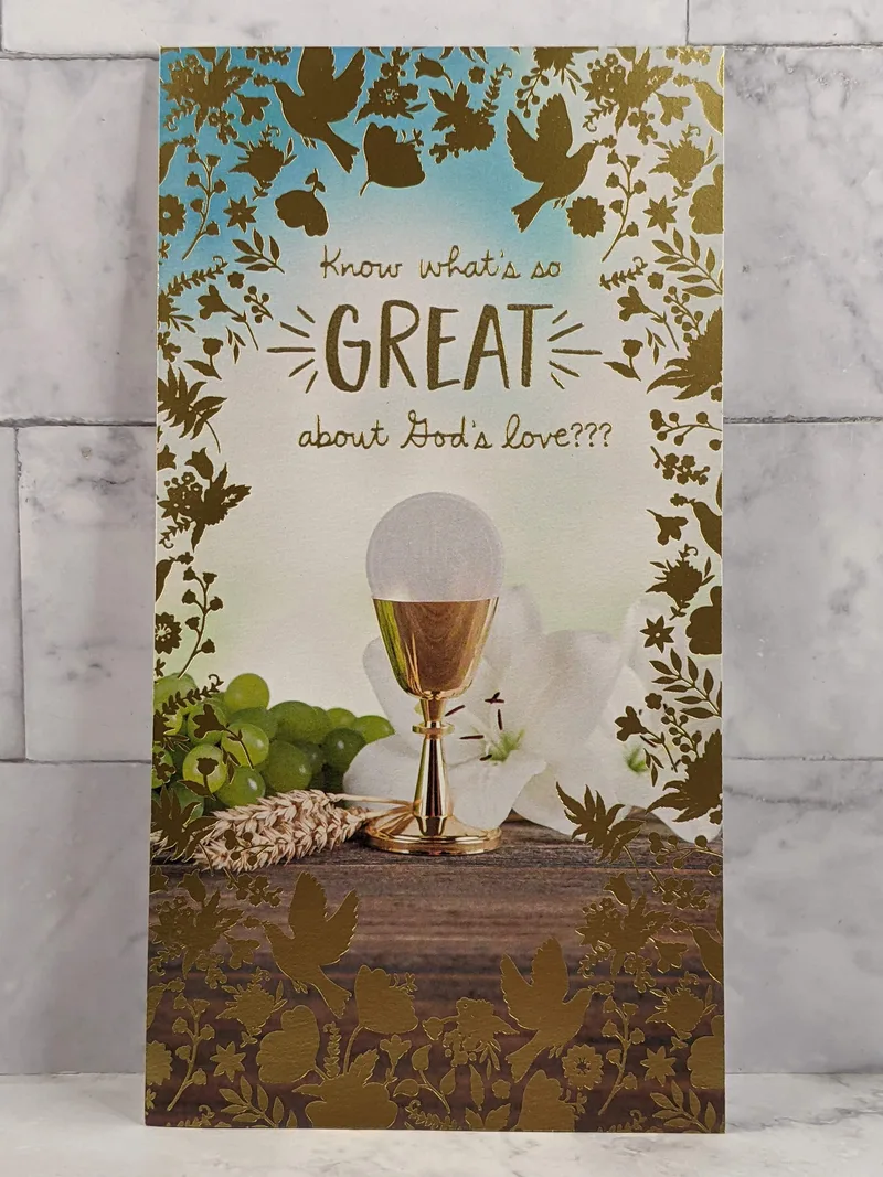 His Great Love First Communion Card