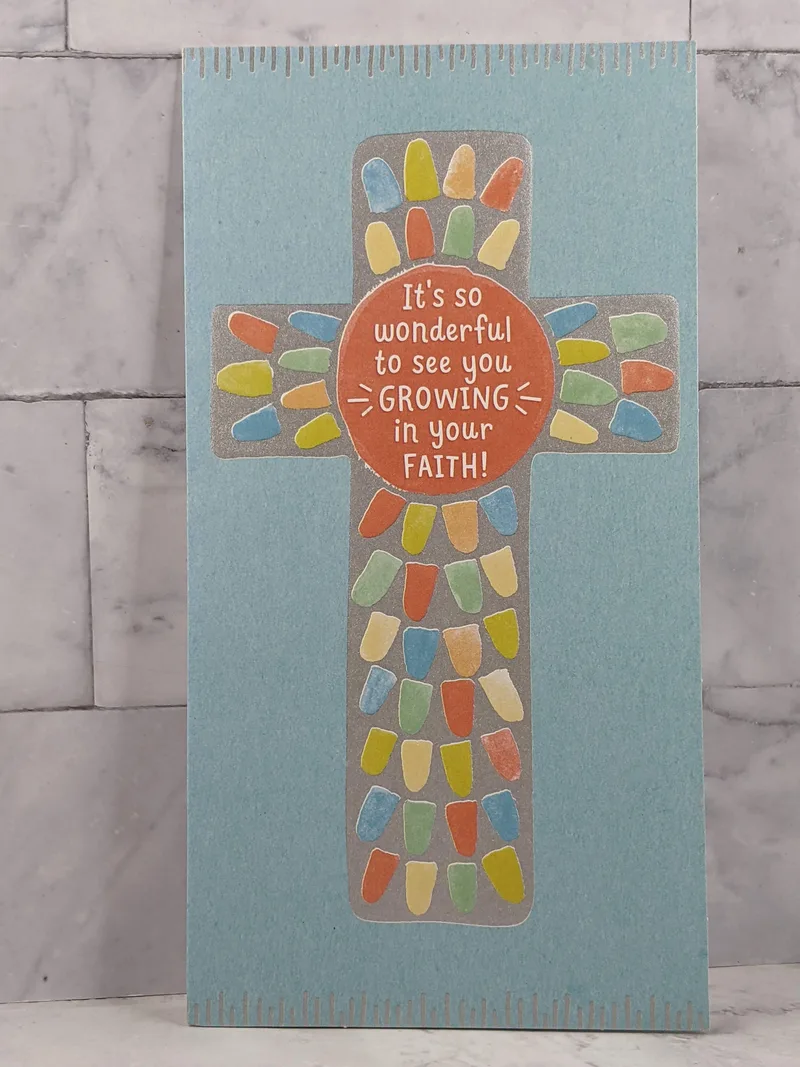 Faith Blessings First Communion Card