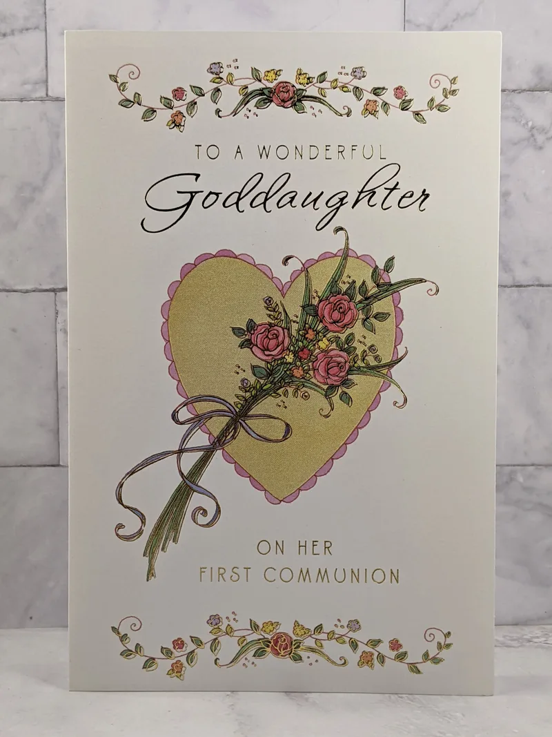 First Communion Card for Goddaughter