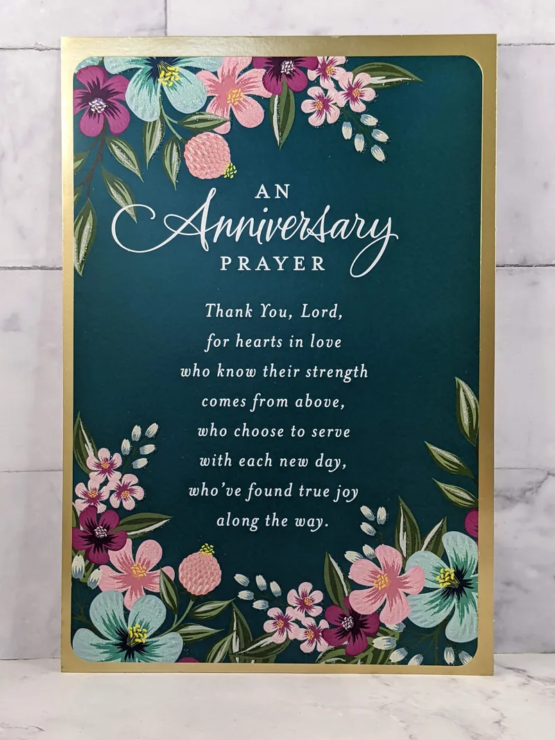 An Anniversary Prayer Card