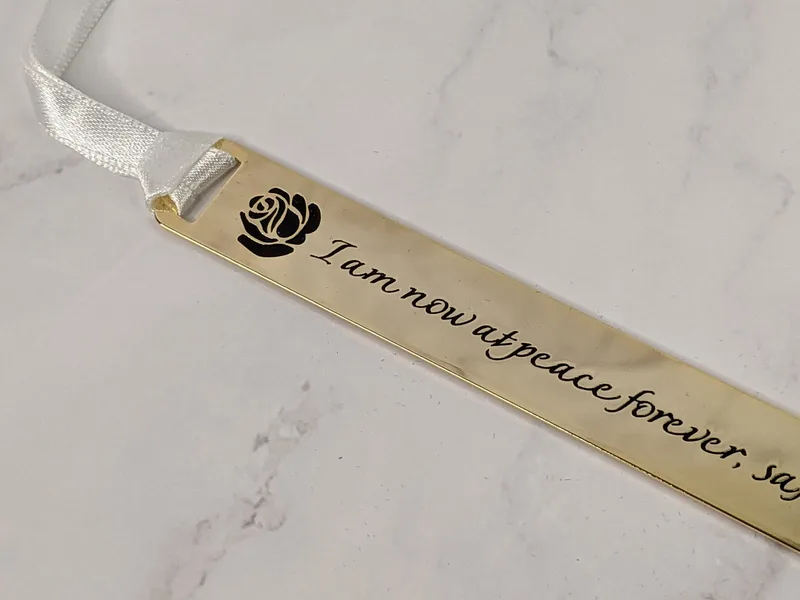 Remembrance Metal Bookmark