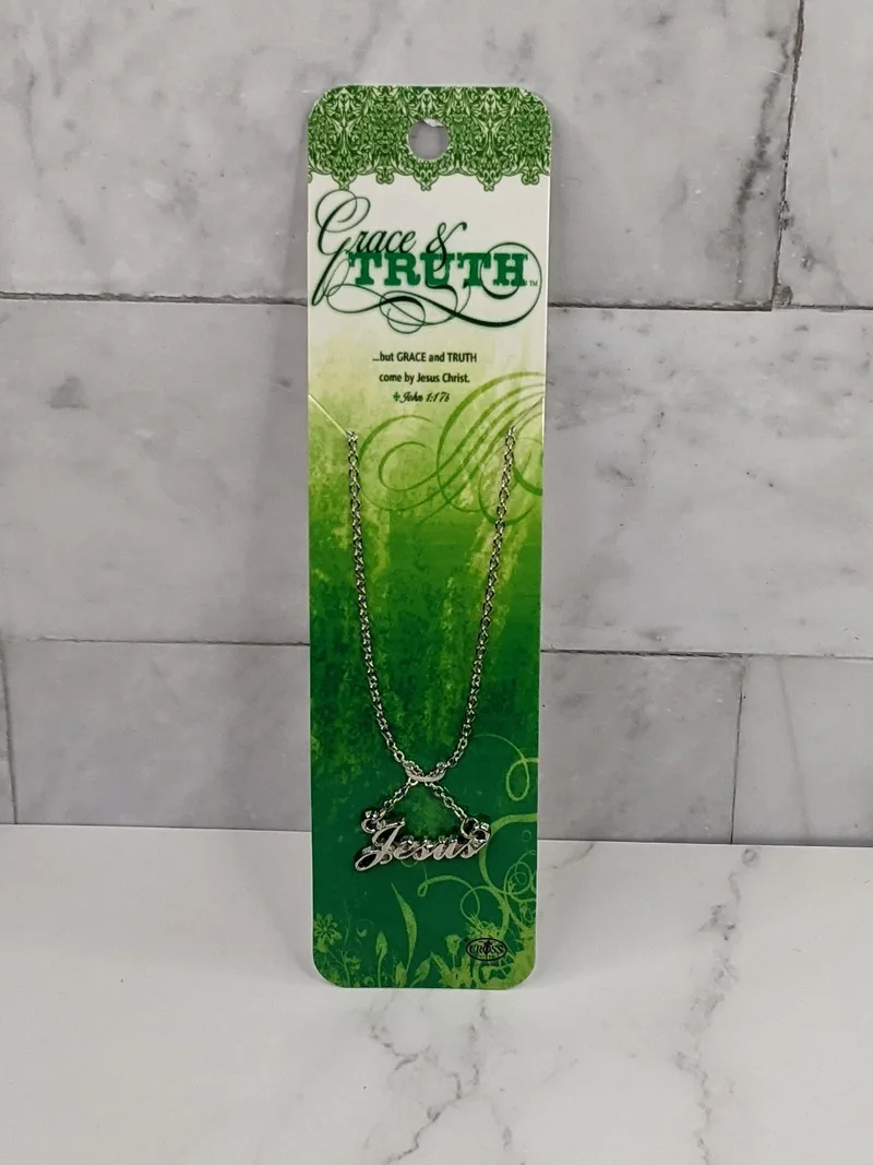 Jesus/Faith Bookmark Necklace